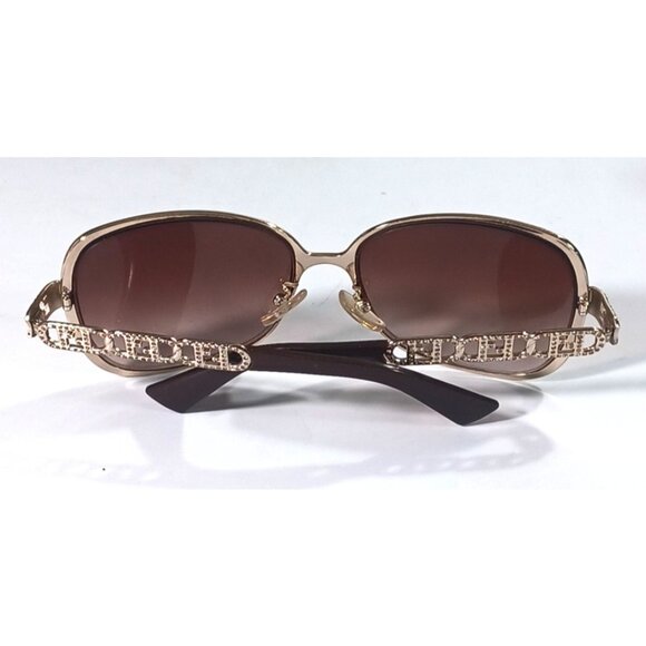 Vintage Fendi Gold Logo Chain Women's Sunglasses With Swarovski Crystals  FS478R - Picture 11 of 16